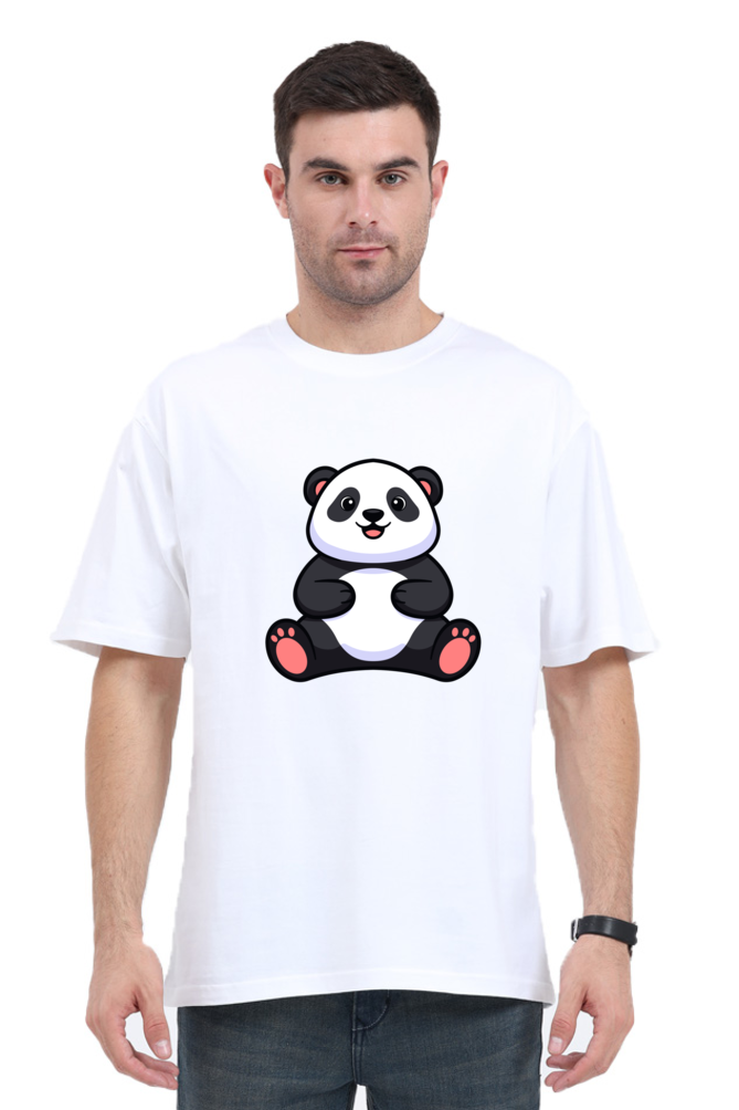 Veratees Panda Design Oversize Unisex T-Shirt