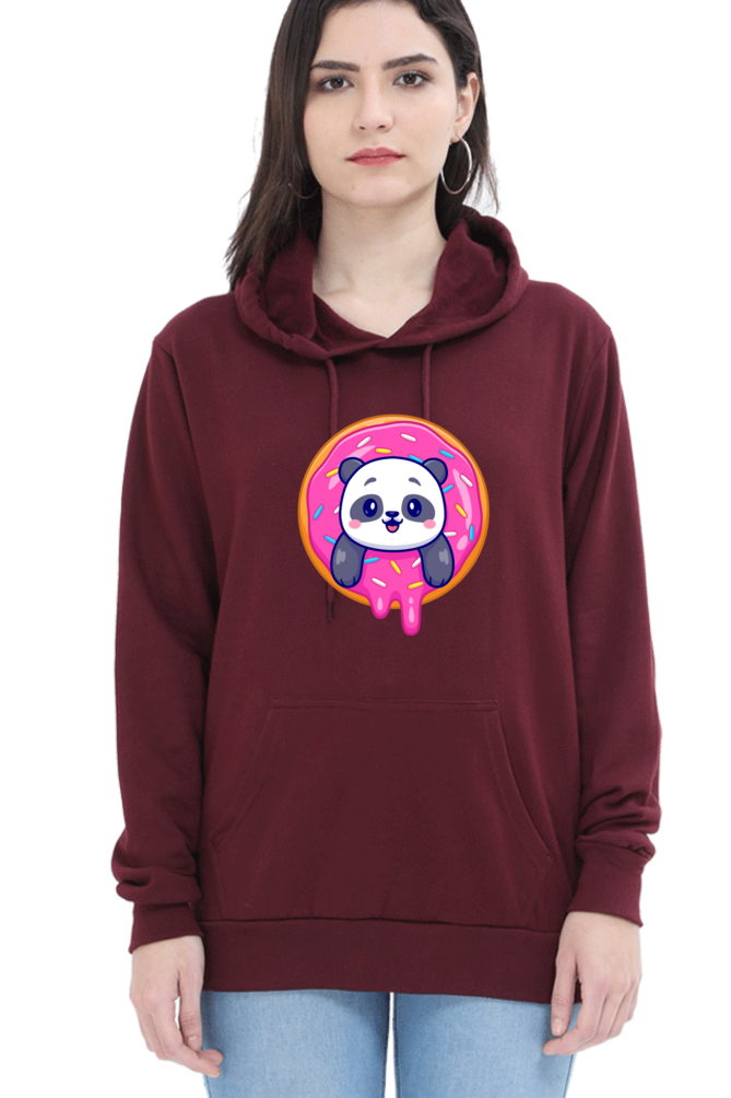 Unisex Hoodie: Cute Panda in Donut