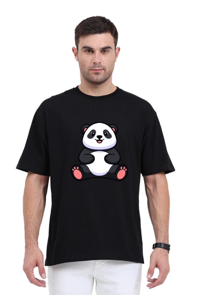 Veratees Panda Design Oversize Unisex T-Shirt