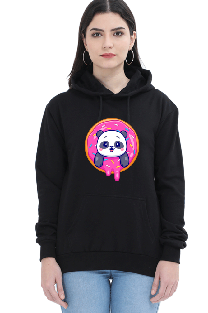 Unisex Hoodie: Cute Panda in Donut