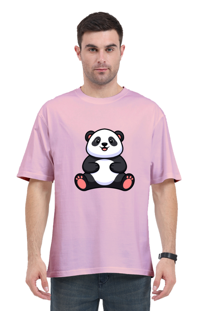 Veratees Panda Design Oversize Unisex T-Shirt