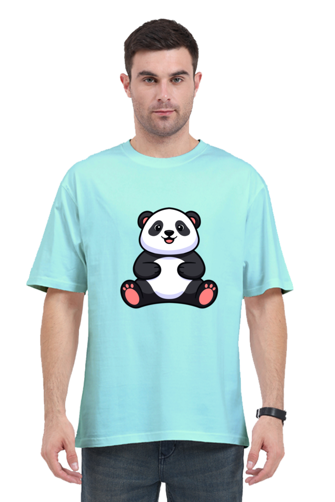 Veratees Panda Design Oversize Unisex T-Shirt