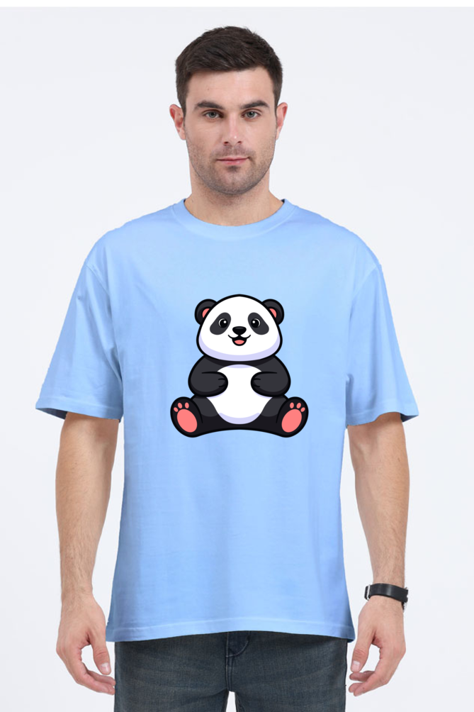 Veratees Panda Design Oversize Unisex T-Shirt