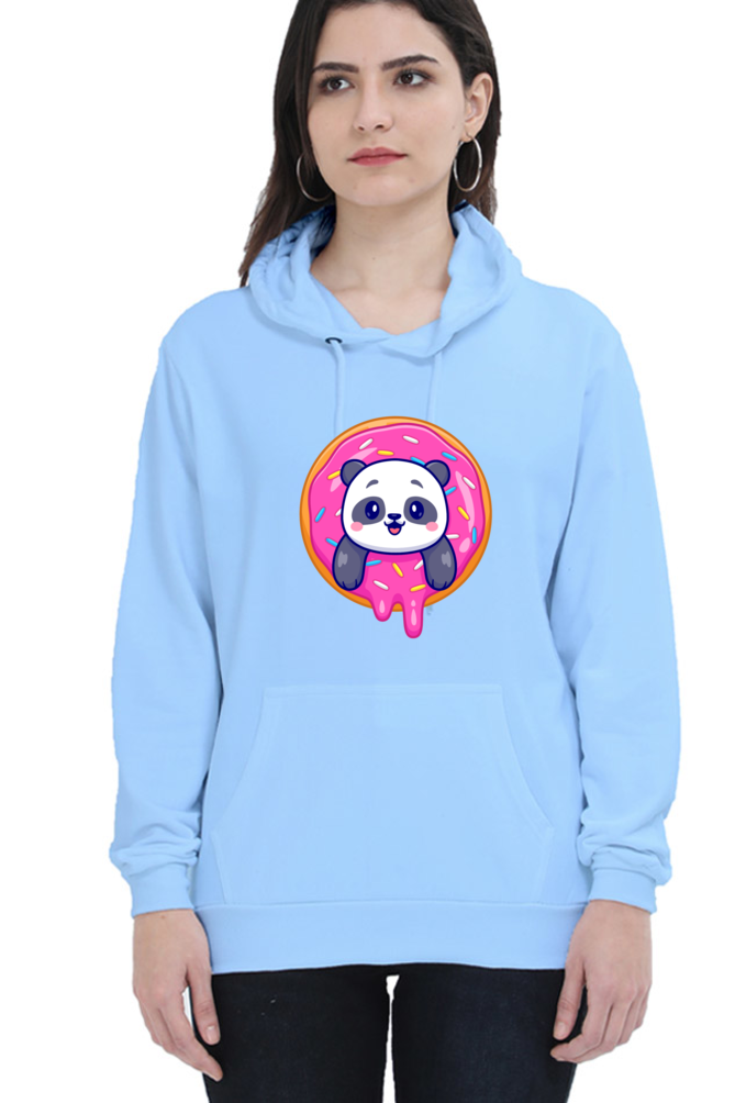 Unisex Hoodie: Cute Panda in Donut