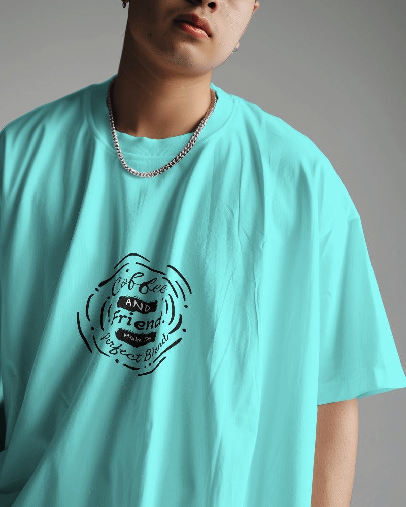 Veratees "Coffee and Friends Makes A Perfect Blend" Oversize Unisex T-Shirt