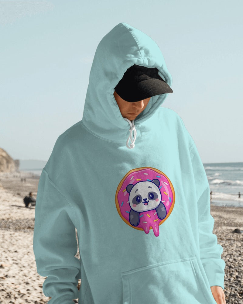 Unisex Hoodie: Cute Panda in Donut