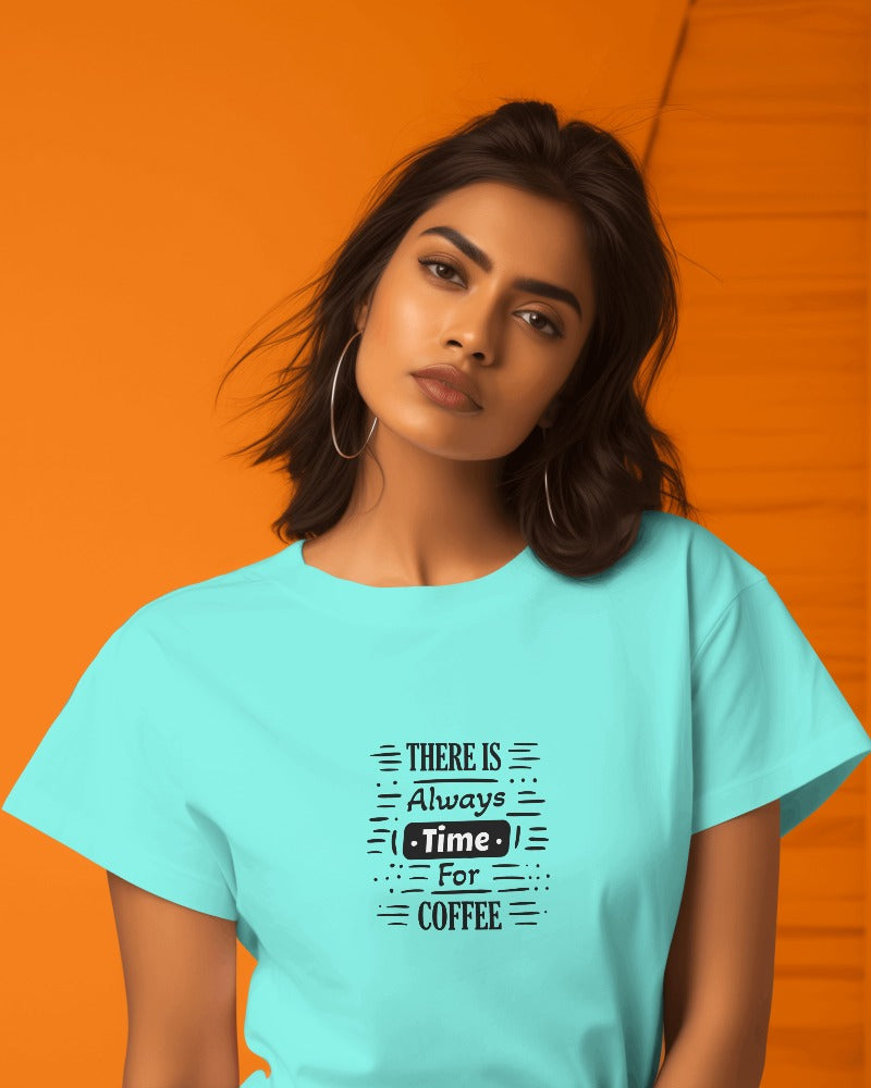 Veratees "There is Always Time For Coffee" Oversize Unisex T-Shirt
