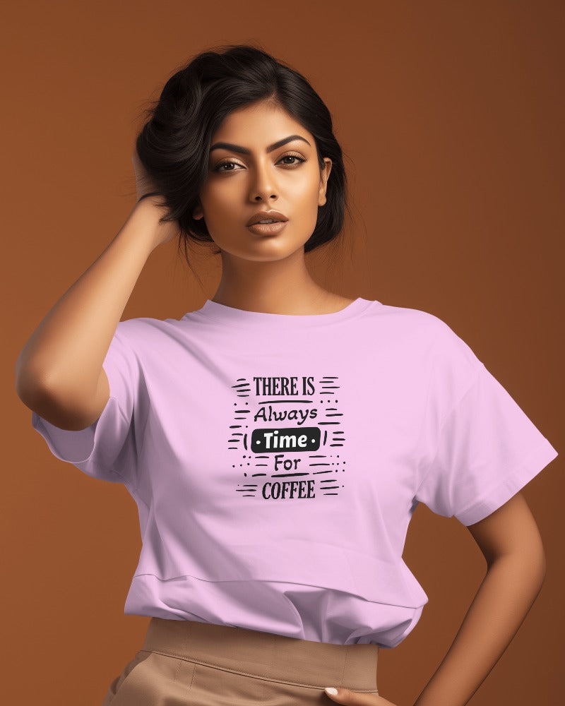 Veratees "There is Always Time For Coffee" Oversize Unisex T-Shirt