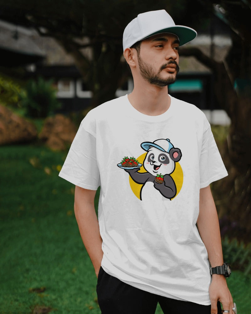 Veratees Berry Panda - Oversize Unisex T-Shirt