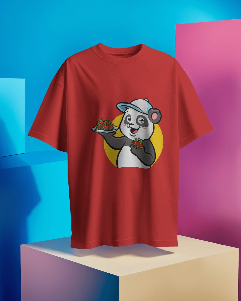 Veratees Berry Panda - Oversize Unisex T-Shirt