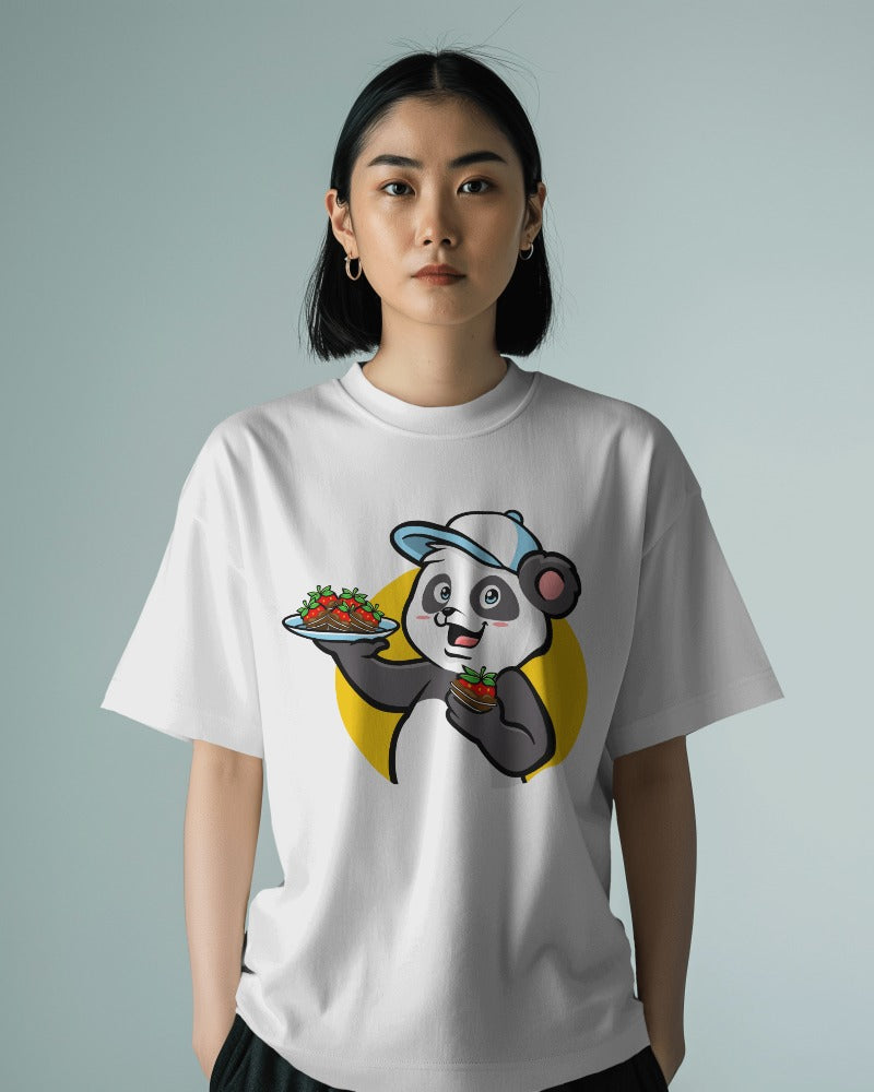 Veratees Berry Panda - Oversize Unisex T-Shirt