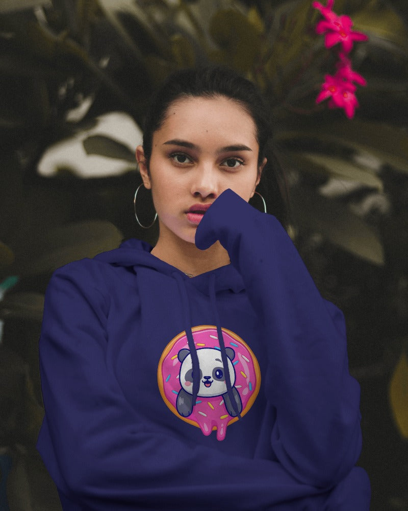 Unisex Hoodie: Cute Panda in Donut