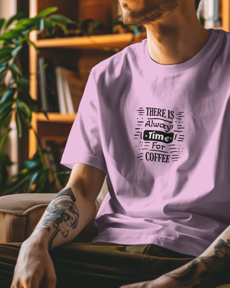 Veratees "There is Always Time For Coffee" Oversize Unisex T-Shirt