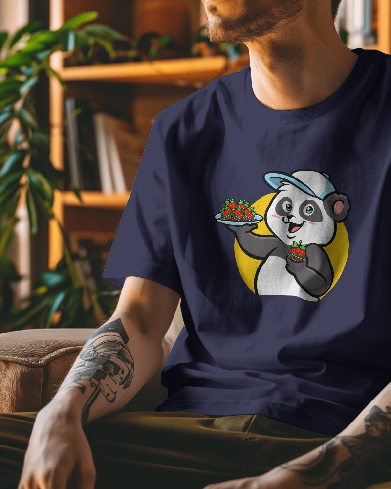 Veratees Berry Panda - Oversize Unisex T-Shirt