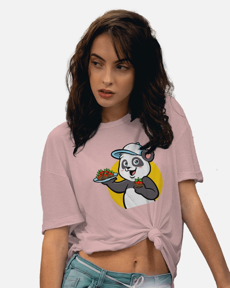 Veratees Berry Panda - Oversize Unisex T-Shirt